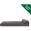 image:imageFurHaven Perfect Comfort Sofa Orthopedic Dog Bed for Large Dogs MemoryTop Foam with a Solid Orthopedic Foam Base for Joint Support Removable Washable Cover Jumbo XL Plush amp Velvet Granite GrayChaise  Quilted Fleece  Print Suede Espresso