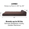 image:imageFurHaven Perfect Comfort Sofa Orthopedic Dog Bed for Large Dogs MemoryTop Foam with a Solid Orthopedic Foam Base for Joint Support Removable Washable Cover Jumbo XL Plush amp Velvet Granite GrayChaise  Fleece  Corduroy Dk Espresso