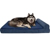 image:imageFurHaven Perfect Comfort Sofa Orthopedic Dog Bed for Large Dogs MemoryTop Foam with a Solid Orthopedic Foam Base for Joint Support Removable Washable Cover Jumbo XL Plush amp Velvet Granite GrayChaise  Fleece  Corduroy Navy Blue