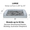 image:imageFurHaven Perfect Comfort Sofa Orthopedic Dog Bed for Large Dogs MemoryTop Foam with a Solid Orthopedic Foam Base for Joint Support Removable Washable Cover Jumbo XL Plush amp Velvet Granite GrayGray Plush  Diamond Print Nest Top