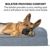 image:imageFurHaven Perfect Comfort Sofa Orthopedic Dog Bed for Large Dogs MemoryTop Foam with a Solid Orthopedic Foam Base for Joint Support Removable Washable Cover Jumbo XL Plush amp Velvet Granite GrayChaise  Quilted Fleece  Print Suede Titanium