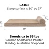image:imageFurHaven Perfect Comfort Sofa Orthopedic Dog Bed for Large Dogs MemoryTop Foam with a Solid Orthopedic Foam Base for Joint Support Removable Washable Cover Jumbo XL Plush amp Velvet Granite GrayChaise  Fleece  Corduroy Sandstone