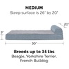 image:imageFurHaven Perfect Comfort Sofa Orthopedic Dog Bed for Large Dogs MemoryTop Foam with a Solid Orthopedic Foam Base for Joint Support Removable Washable Cover Jumbo XL Plush amp Velvet Granite GrayChaise  Quilted Fleece  Print Suede Titanium