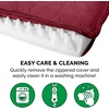 image:imageFurHaven Perfect Comfort Sofa Orthopedic Dog Bed for Large Dogs MemoryTop Foam with a Solid Orthopedic Foam Base for Joint Support Removable Washable Cover Jumbo XL Plush amp Velvet Granite GrayWine Red Quilted Sofa
