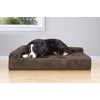image:imageFurHaven Perfect Comfort Sofa Orthopedic Dog Bed for Large Dogs MemoryTop Foam with a Solid Orthopedic Foam Base for Joint Support Removable Washable Cover Jumbo XL Plush amp Velvet Granite GrayGoliath L Chaise  Faux Fur  Velvet Espresso
