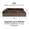 image:imageFurHaven Perfect Comfort Sofa Orthopedic Dog Bed for Large Dogs MemoryTop Foam with a Solid Orthopedic Foam Base for Joint Support Removable Washable Cover Jumbo XL Plush amp Velvet Granite GrayGoliath L Chaise  Faux Fur  Velvet Espresso