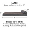 image:imageFurHaven Perfect Comfort Sofa Orthopedic Dog Bed for Large Dogs MemoryTop Foam with a Solid Orthopedic Foam Base for Joint Support Removable Washable Cover Jumbo XL Plush amp Velvet Granite GrayChaise  Quilted Fleece  Print Suede Espresso