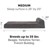 image:imageFurHaven Perfect Comfort Sofa Orthopedic Dog Bed for Large Dogs MemoryTop Foam with a Solid Orthopedic Foam Base for Joint Support Removable Washable Cover Jumbo XL Plush amp Velvet Granite GrayChaise  Quilted Fleece  Print Suede Espresso