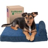 image:imageFurHaven Perfect Comfort Sofa Orthopedic Dog Bed for Large Dogs MemoryTop Foam with a Solid Orthopedic Foam Base for Joint Support Removable Washable Cover Jumbo XL Plush amp Velvet Granite GrayChaise  Fleece  Corduroy Navy Blue