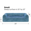 image:imageFurHaven Perfect Comfort Sofa Orthopedic Dog Bed for Large Dogs MemoryTop Foam with a Solid Orthopedic Foam Base for Joint Support Removable Washable Cover Jumbo XL Plush amp Velvet Granite GrayHarbor Blue Faux Fur  Velvet