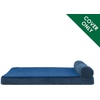 image:imageFurHaven Perfect Comfort Sofa Orthopedic Dog Bed for Large Dogs MemoryTop Foam with a Solid Orthopedic Foam Base for Joint Support Removable Washable Cover Jumbo XL Plush amp Velvet Granite GrayChaise  Fleece  Corduroy Navy Blue