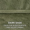 image:imageFurHaven Perfect Comfort Sofa Orthopedic Dog Bed for Large Dogs MemoryTop Foam with a Solid Orthopedic Foam Base for Joint Support Removable Washable Cover Jumbo XL Plush amp Velvet Granite GrayFaux Fur  Velvet Dark Sage