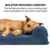 image:imageFurHaven Perfect Comfort Sofa Orthopedic Dog Bed for Large Dogs MemoryTop Foam with a Solid Orthopedic Foam Base for Joint Support Removable Washable Cover Jumbo XL Plush amp Velvet Granite GrayChaise  Fleece  Corduroy Navy Blue