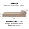 image:imageFurHaven Perfect Comfort Sofa Orthopedic Dog Bed for Large Dogs MemoryTop Foam with a Solid Orthopedic Foam Base for Joint Support Removable Washable Cover Jumbo XL Plush amp Velvet Granite GrayChaise  Fleece  Corduroy Sandstone