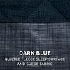 image:imageFurHaven Perfect Comfort Sofa Orthopedic Dog Bed for Large Dogs MemoryTop Foam with a Solid Orthopedic Foam Base for Joint Support Removable Washable Cover Jumbo XL Plush amp Velvet Granite GrayChaise  Quilted Fleece  Print Suede Dk Blue