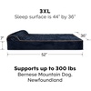 image:imageFurHaven Perfect Comfort Sofa Orthopedic Dog Bed for Large Dogs MemoryTop Foam with a Solid Orthopedic Foam Base for Joint Support Removable Washable Cover Jumbo XL Plush amp Velvet Granite GrayGoliath Chaise  Faux Fur  Velvet Dk Blue