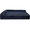 image:imageFurHaven Perfect Comfort Sofa Orthopedic Dog Bed for Large Dogs MemoryTop Foam with a Solid Orthopedic Foam Base for Joint Support Removable Washable Cover Jumbo XL Plush amp Velvet Granite GrayGoliath L Chaise  Faux Fur  Velvet Dk Blue