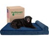 image:imageFurHaven Perfect Comfort Sofa Orthopedic Dog Bed for Large Dogs MemoryTop Foam with a Solid Orthopedic Foam Base for Joint Support Removable Washable Cover Jumbo XL Plush amp Velvet Granite GrayChaise  Fleece  Corduroy Navy Blue