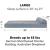 image:imageFurHaven Perfect Comfort Sofa Orthopedic Dog Bed for Large Dogs MemoryTop Foam with a Solid Orthopedic Foam Base for Joint Support Removable Washable Cover Jumbo XL Plush amp Velvet Granite GrayChaise  Quilted Fleece  Print Suede Titanium