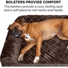 image:imageFurHaven Perfect Comfort Sofa Orthopedic Dog Bed for Large Dogs MemoryTop Foam with a Solid Orthopedic Foam Base for Joint Support Removable Washable Cover Jumbo XL Plush amp Velvet Granite GrayGoliath L Chaise  Faux Fur  Velvet Espresso