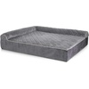 image:imageFurHaven Perfect Comfort Sofa Orthopedic Dog Bed for Large Dogs MemoryTop Foam with a Solid Orthopedic Foam Base for Joint Support Removable Washable Cover Jumbo XL Plush amp Velvet Granite GrayGoliath L Chaise  Faux Fur  Velvet Gray