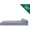 image:imageFurHaven Perfect Comfort Sofa Orthopedic Dog Bed for Large Dogs MemoryTop Foam with a Solid Orthopedic Foam Base for Joint Support Removable Washable Cover Jumbo XL Plush amp Velvet Granite GrayChaise  Quilted Fleece  Print Suede Titanium