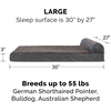 image:imageFurHaven Perfect Comfort Sofa Orthopedic Dog Bed for Large Dogs MemoryTop Foam with a Solid Orthopedic Foam Base for Joint Support Removable Washable Cover Jumbo XL Plush amp Velvet Granite GrayChaise  Quilted Fleece  Print Suede Espresso