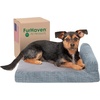 image:imageFurHaven Perfect Comfort Sofa Orthopedic Dog Bed for Large Dogs MemoryTop Foam with a Solid Orthopedic Foam Base for Joint Support Removable Washable Cover Jumbo XL Plush amp Velvet Granite GrayChaise  Quilted Fleece  Print Suede Titanium