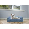 image:imageFurHaven Perfect Comfort Sofa Orthopedic Dog Bed for Large Dogs MemoryTop Foam with a Solid Orthopedic Foam Base for Joint Support Removable Washable Cover Jumbo XL Plush amp Velvet Granite GrayHarbor Blue Faux Fur  Velvet