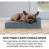 image:imageFurHaven Perfect Comfort Sofa Orthopedic Dog Bed for Large Dogs MemoryTop Foam with a Solid Orthopedic Foam Base for Joint Support Removable Washable Cover Jumbo XL Plush amp Velvet Granite GrayChaise  Quilted Fleece  Print Suede Titanium