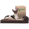 image:imageFurHaven Perfect Comfort Sofa Orthopedic Dog Bed for Large Dogs MemoryTop Foam with a Solid Orthopedic Foam Base for Joint Support Removable Washable Cover Jumbo XL Plush amp Velvet Granite GrayChaise  Fleece  Corduroy Dk Espresso