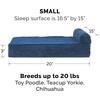 image:imageFurHaven Perfect Comfort Sofa Orthopedic Dog Bed for Large Dogs MemoryTop Foam with a Solid Orthopedic Foam Base for Joint Support Removable Washable Cover Jumbo XL Plush amp Velvet Granite GrayChaise  Fleece  Corduroy Navy Blue