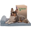 image:imageFurHaven Perfect Comfort Sofa Orthopedic Dog Bed for Large Dogs MemoryTop Foam with a Solid Orthopedic Foam Base for Joint Support Removable Washable Cover Jumbo XL Plush amp Velvet Granite GrayChaise  Quilted Fleece  Print Suede Titanium