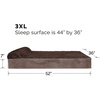 image:imageFurHaven Perfect Comfort Sofa Orthopedic Dog Bed for Large Dogs MemoryTop Foam with a Solid Orthopedic Foam Base for Joint Support Removable Washable Cover Jumbo XL Plush amp Velvet Granite GrayGoliath Chaise  Faux Fur  Velvet Espresso