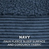 image:imageFurHaven Perfect Comfort Sofa Orthopedic Dog Bed for Large Dogs MemoryTop Foam with a Solid Orthopedic Foam Base for Joint Support Removable Washable Cover Jumbo XL Plush amp Velvet Granite GrayChaise  Fleece  Corduroy Navy Blue