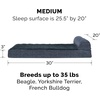 image:imageFurHaven Perfect Comfort Sofa Orthopedic Dog Bed for Large Dogs MemoryTop Foam with a Solid Orthopedic Foam Base for Joint Support Removable Washable Cover Jumbo XL Plush amp Velvet Granite GrayChaise  Quilted Fleece  Print Suede Dk Blue