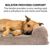 image:imageFurHaven Perfect Comfort Sofa Orthopedic Dog Bed for Large Dogs MemoryTop Foam with a Solid Orthopedic Foam Base for Joint Support Removable Washable Cover Jumbo XL Plush amp Velvet Granite GrayChaise  Fleece  Corduroy Sandstone