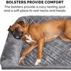 image:imageFurHaven Perfect Comfort Sofa Orthopedic Dog Bed for Large Dogs MemoryTop Foam with a Solid Orthopedic Foam Base for Joint Support Removable Washable Cover Jumbo XL Plush amp Velvet Granite GrayGoliath L Chaise  Faux Fur  Velvet Gray