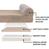 image:imageFurHaven Perfect Comfort Sofa Orthopedic Dog Bed for Large Dogs MemoryTop Foam with a Solid Orthopedic Foam Base for Joint Support Removable Washable Cover Jumbo XL Plush amp Velvet Granite GrayChaise  Fleece  Corduroy Sandstone