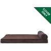 image:imageFurHaven Perfect Comfort Sofa Orthopedic Dog Bed for Large Dogs MemoryTop Foam with a Solid Orthopedic Foam Base for Joint Support Removable Washable Cover Jumbo XL Plush amp Velvet Granite GrayChaise  Fleece  Corduroy Dk Espresso