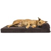 image:imageFurHaven Perfect Comfort Sofa Orthopedic Dog Bed for Large Dogs MemoryTop Foam with a Solid Orthopedic Foam Base for Joint Support Removable Washable Cover Jumbo XL Plush amp Velvet Granite GrayChaise  Fleece  Corduroy Dk Espresso