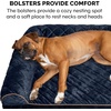 image:imageFurHaven Perfect Comfort Sofa Orthopedic Dog Bed for Large Dogs MemoryTop Foam with a Solid Orthopedic Foam Base for Joint Support Removable Washable Cover Jumbo XL Plush amp Velvet Granite GrayGoliath L Chaise  Faux Fur  Velvet Dk Blue