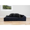 image:imageFurHaven Perfect Comfort Sofa Orthopedic Dog Bed for Large Dogs MemoryTop Foam with a Solid Orthopedic Foam Base for Joint Support Removable Washable Cover Jumbo XL Plush amp Velvet Granite GrayGoliath Chaise  Faux Fur  Velvet Dk Blue