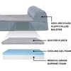image:imageFurHaven Perfect Comfort Sofa Orthopedic Dog Bed for Large Dogs MemoryTop Foam with a Solid Orthopedic Foam Base for Joint Support Removable Washable Cover Jumbo XL Plush amp Velvet Granite GrayChaise  Quilted Fleece  Print Suede Titanium
