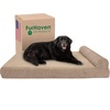 image:imageFurHaven Perfect Comfort Sofa Orthopedic Dog Bed for Large Dogs MemoryTop Foam with a Solid Orthopedic Foam Base for Joint Support Removable Washable Cover Jumbo XL Plush amp Velvet Granite GrayChaise  Fleece  Corduroy Sandstone
