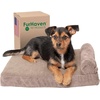 image:imageFurHaven Perfect Comfort Sofa Orthopedic Dog Bed for Large Dogs MemoryTop Foam with a Solid Orthopedic Foam Base for Joint Support Removable Washable Cover Jumbo XL Plush amp Velvet Granite GrayChaise  Fleece  Corduroy Sandstone