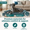 image:imageFurHaven Replacement Dog Bed Cover Classic Sofa Design with UltraPlush Sleep Surface for Protecting Pet Mattresses Zippered amp Machine Washable Large Plush amp Suede Deep Pool