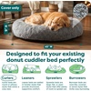 image:imageFurHaven Replacement Dog Bed Cover Long Faux Fur for Calming Cuddlers Machine Washable Customizable Filling Jumbo XL Faux Fur TaupeLong Faux Fur Gray