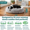 image:imageFurHaven Replacement Dog Bed Cover Long Faux Fur for Calming Cuddlers Machine Washable Customizable Filling Jumbo XL Faux Fur TaupeLong Faux Fur Mist Gray