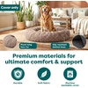 image:imageFurHaven Replacement Dog Bed Cover Long Faux Fur for Calming Cuddlers Machine Washable Customizable Filling Jumbo XL Faux Fur TaupeLong Faux Fur Taupe